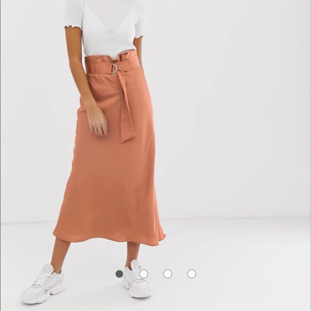 ASOS Satin Midi Skirt